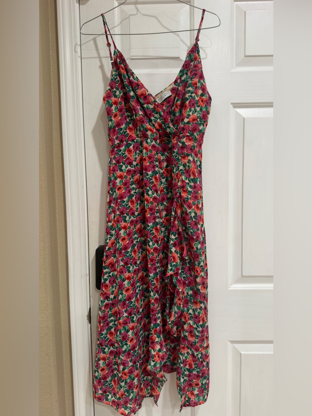 Dress Forum Floral Maxi Dress in Pink & Green